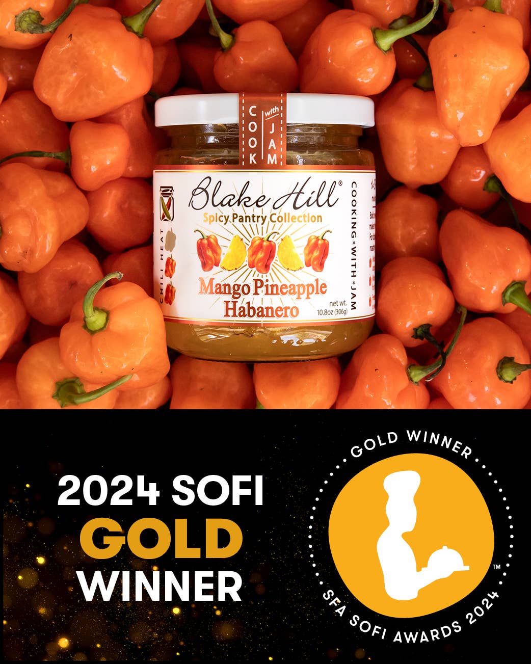 Mango Habanero Spicy Chili Jam: sofi GOLD Winner