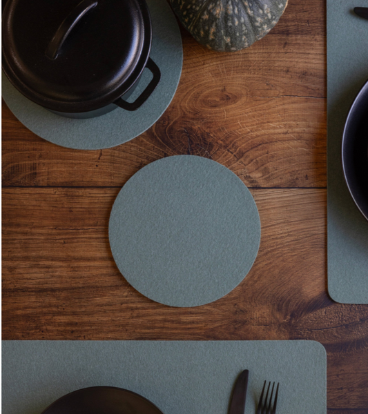 Small Round Wool Felt Trivets