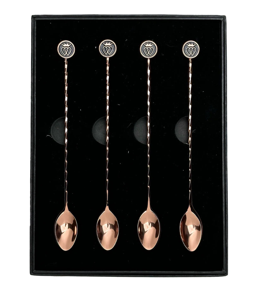 French Cocktail Spoons Gift Set - Copper