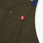The All Day Crossback Apron - Olive Green/ Navy