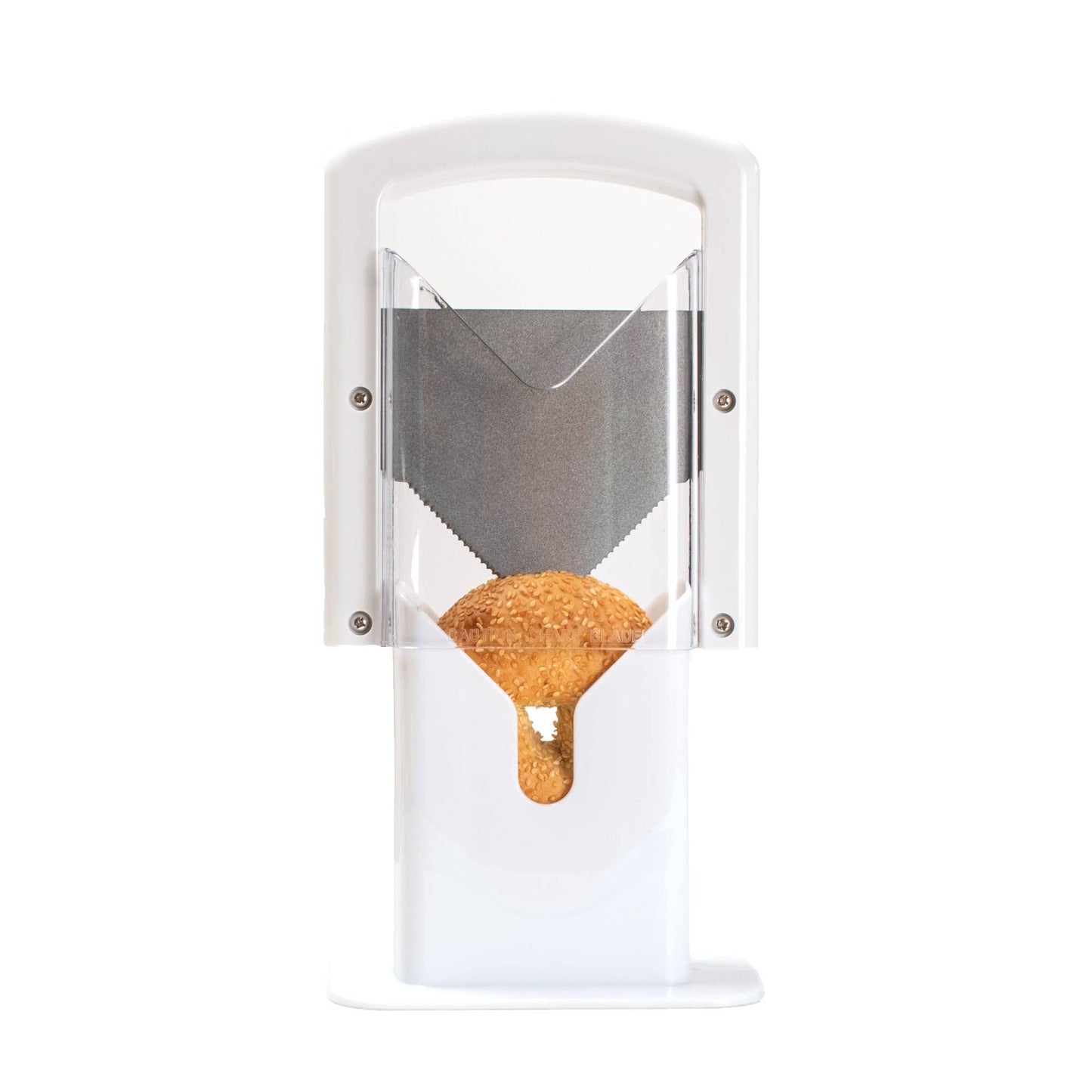 HIC Kitchen Safe Grip Bagel Slicer, Guillotine-Style