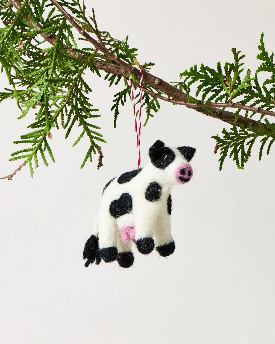 Felted On The Farm Ornament: Pig