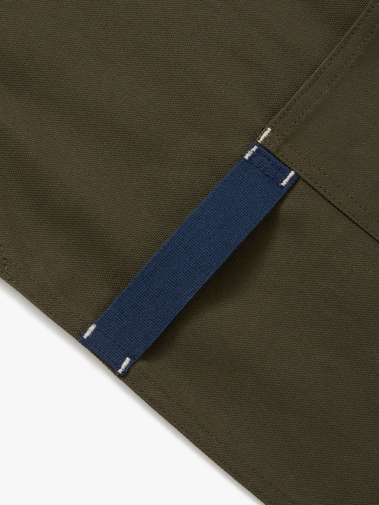 The All Day Crossback Apron - Olive Green/ Navy