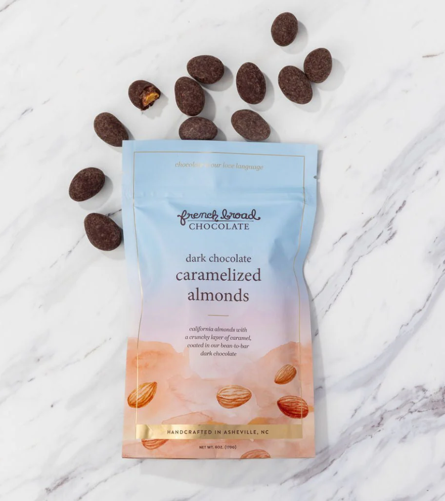 Dark Chocolate-Covered Caramelized Almonds - 6oz