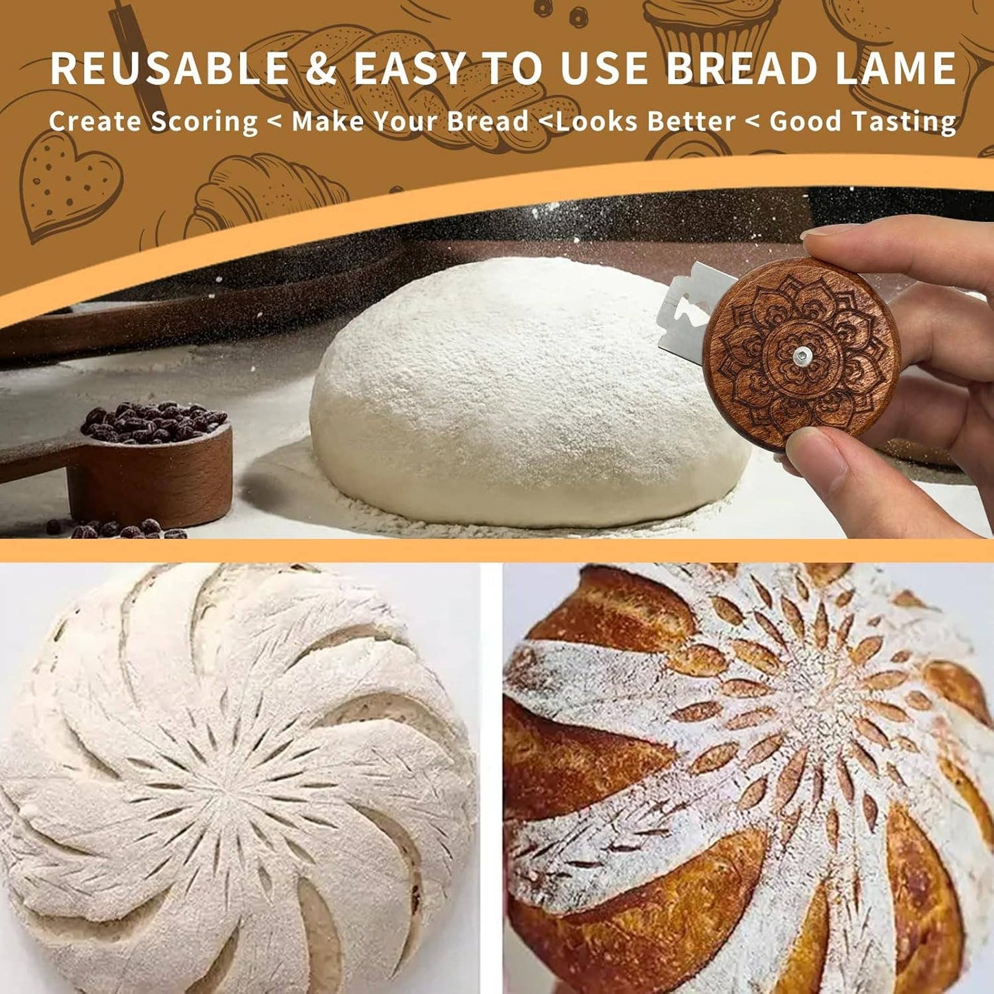 Wooden Lame Bread Scoring Tool