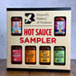 Signature Hot Sauce Sampler Box Set with 6 Mini 2oz Bottles