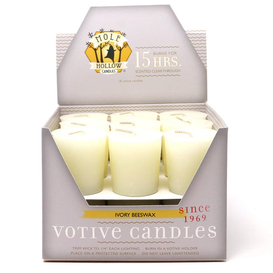 Ivory Beeswax Votive Candles