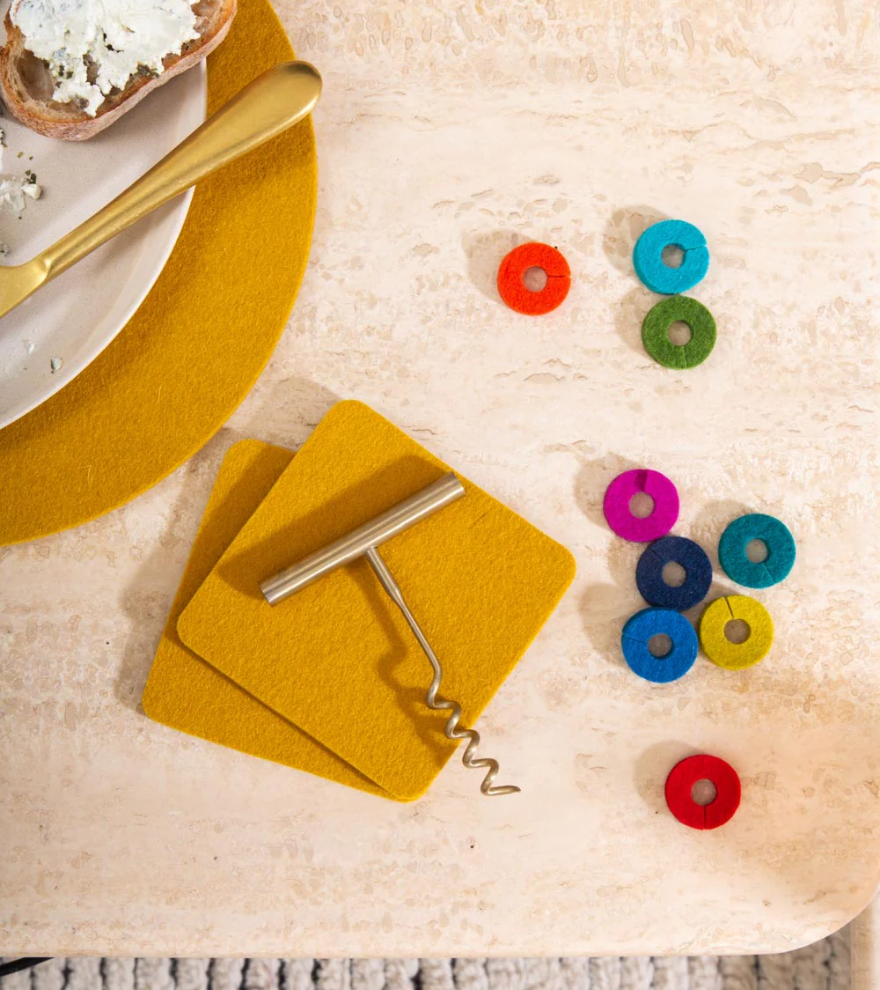 Wine-O's Round Felt Wine Charms