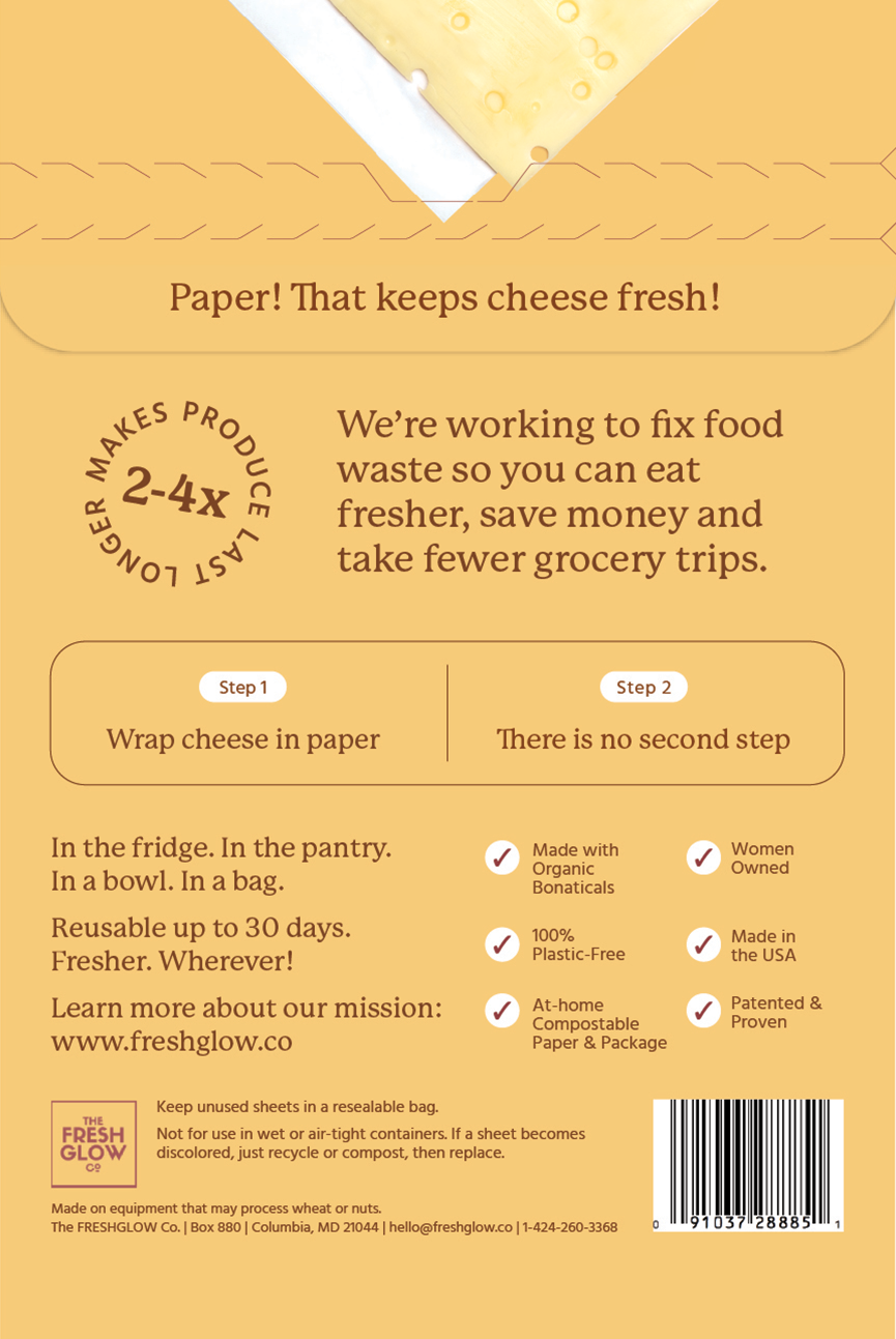 FRESHPAPER Cheese-Saver Wraps