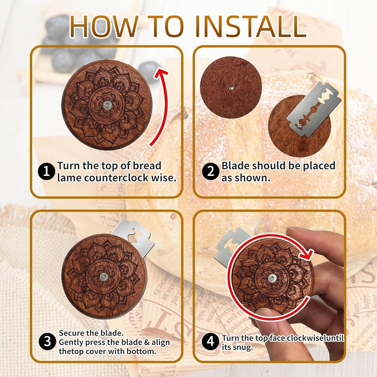 Wooden Lame Bread Scoring Tool