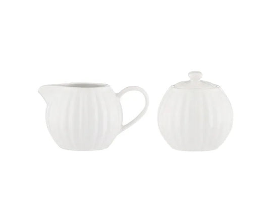 Luxe Sugar and Creamer - White