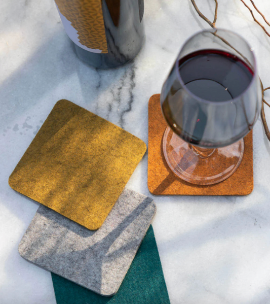 Square Felt Coasters - Sets of 4