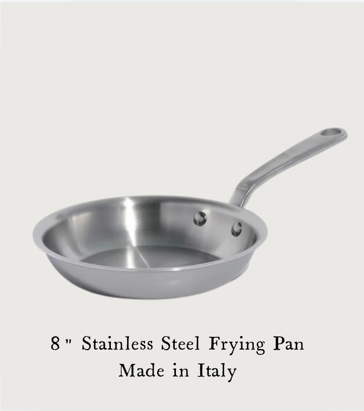 Stainless Steel Frying Pans 8", 10", 12"