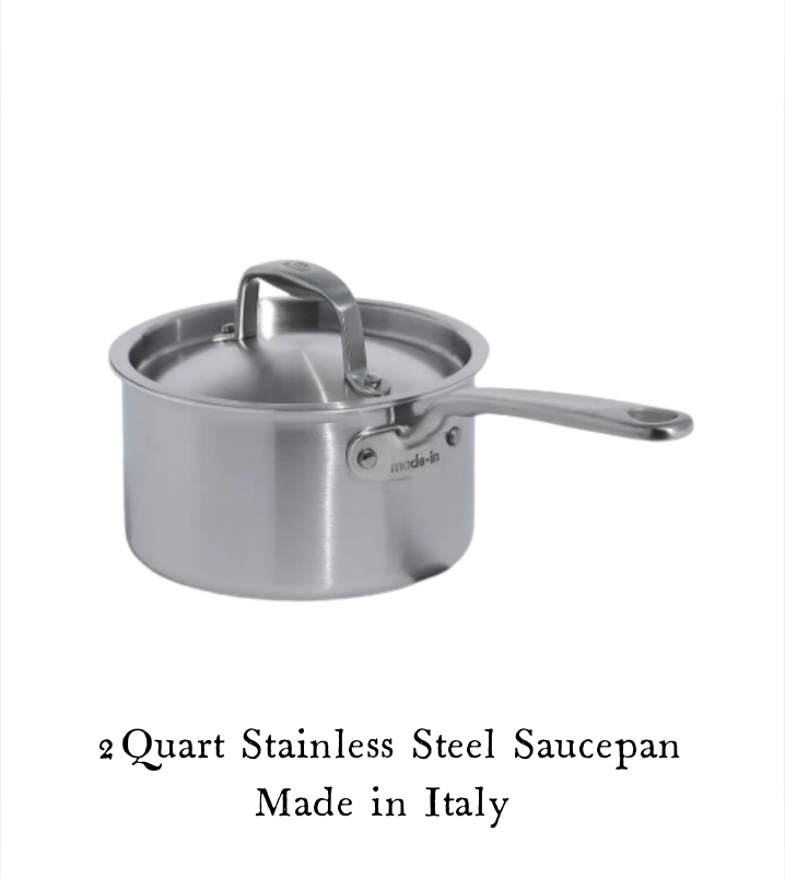 Stainless Clad Saucepan 2QT and 4QT | Made In