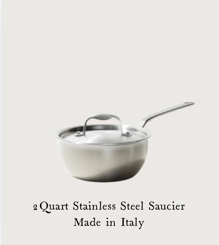 Stainless Steel Saucier w/ Lid