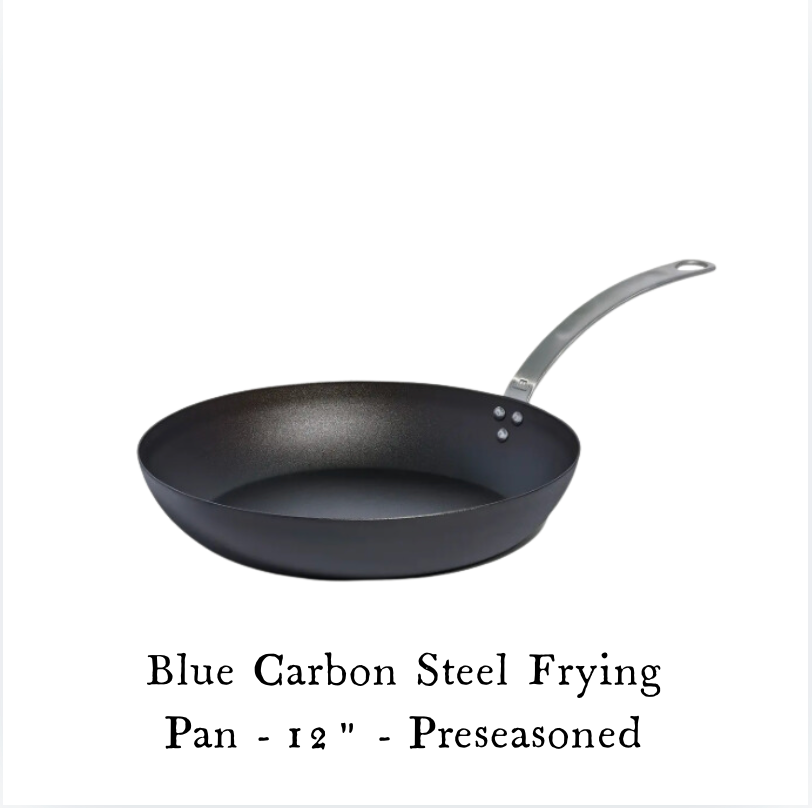 Blue Carbon Steel Frying Pan | Preseasoned