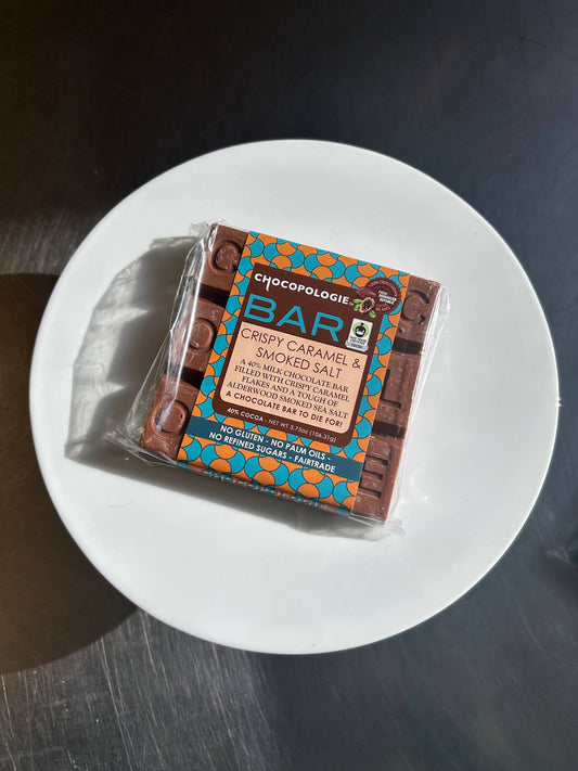 Milk Chocolate w/ Caramel Flakes & Smoked Salt