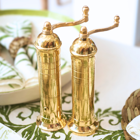 Greek Brass Pepper Mill - 8"